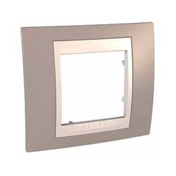 Рамка Schneider Electric Unica Хамелеон Коричневый / Бежевый 1 пост MGU6.002.574