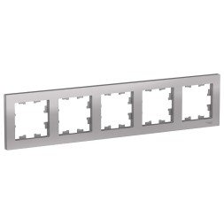 Рамка Schneider Electric Atlasdesign Алюминий 5 постов ATN000305