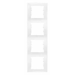Рамка Schneider Electric Sedna Белый 4 поста вертикальная SDN5802021