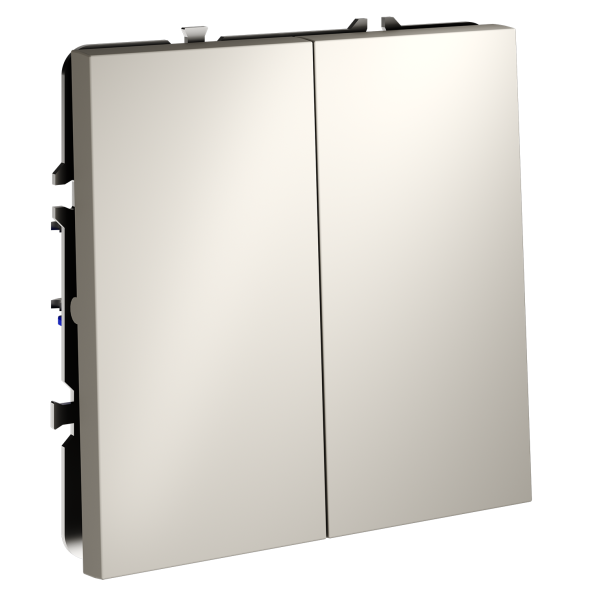 Перекрестный переключатель встраиваемый VOLTUM S70 двухклавишный 10А, (кашемир)