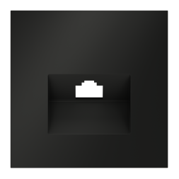 Накладка для розетки компьютерной RJ45 кат.6, S70 (черный матовый)