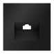 Накладка для розетки компьютерной RJ45 кат.6, S70 (черный матовый)