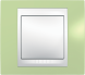 Рамка Schneider Electric Unica Хамелеон Зеленое яблоко / Белый 1 пост MGU6.002.863