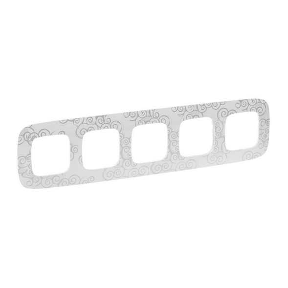 Рамка Legrand Valena Allure Нарцисс хром 5 постов 754345