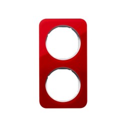 Рамка Berker R.1 Красный белый 2 поста 10122349