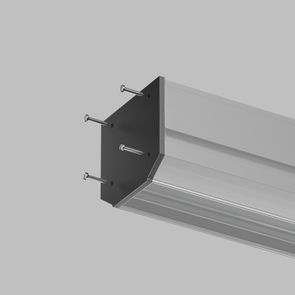 Комплект торцевых заглушек для профиля Denkirs TR3047-AL