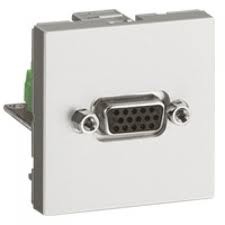 Розетка Legrand Mosaic алюминий HD 15 (2 мод) 079257