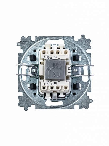 Выключатель ABB Levit кофе макиато / белый одноклавишный с подсветкой 2CHH590146A6018 3559H-A01446 18W