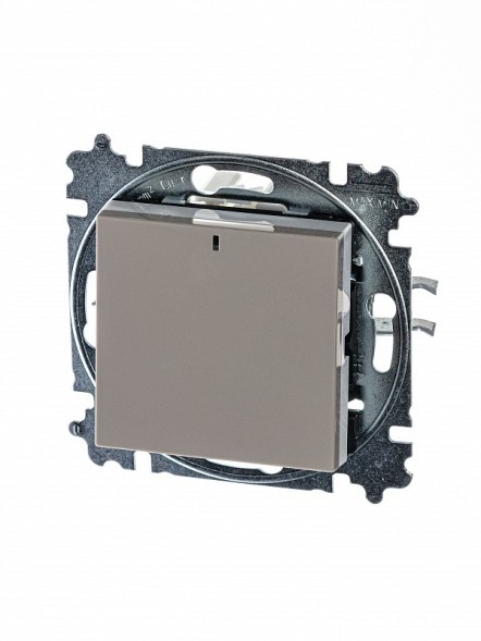 Выключатель ABB Levit кофе макиато / белый одноклавишный с подсветкой 2CHH590146A6018 3559H-A01446 18W