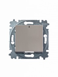 Выключатель ABB Levit кофе макиато / белый одноклавишный с подсветкой 2CHH590146A6018 3559H-A01446 18W