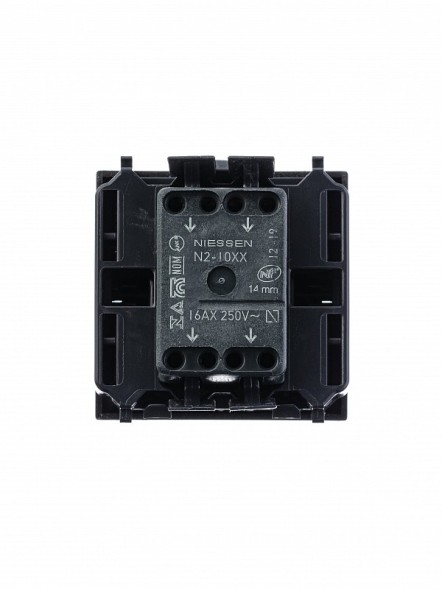 Механизм переключателя ABB Zenit шампань одноклавишного проходного с клавишей 2 модуля 2CLA221000N1901 N2210 CV