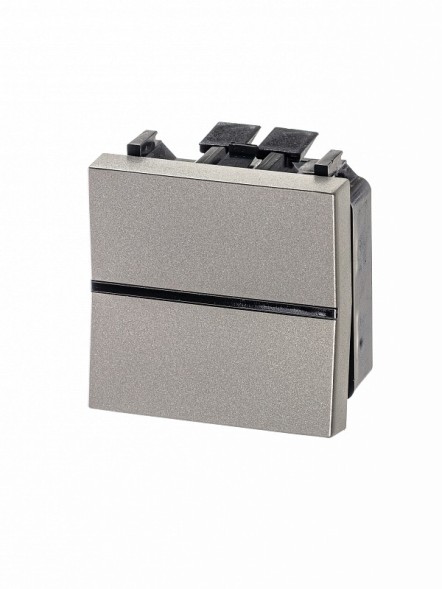 Механизм переключателя ABB Zenit шампань одноклавишного проходного с клавишей 2 модуля 2CLA221000N1901 N2210 CV