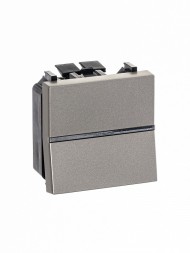 Механизм переключателя ABB Zenit шампань одноклавишного проходного с клавишей 2 модуля 2CLA221000N1901 N2210 CV