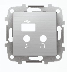 Накладка ABB Sky Нержавеющая сталь для механизма медиа-комбайна 2CLA856830A1401 8568.3 AI