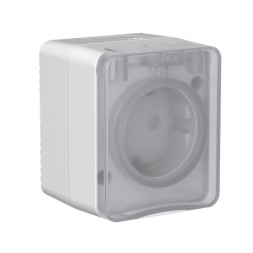 ATN543045 Atlasdesign PROFI IP54 О/У РОЗЕТКА с заземлением со шторками 16А 250В, СЕРЫЙ Schneider Electric