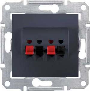 Аудио розетка Schneider Electric Sedna графит х2 SDN5400170