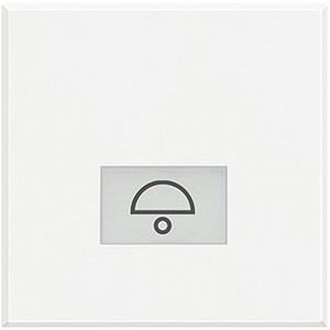 Клавиши Bticino Axolute Белый с подсвечиваемыми символами для выключатель в дизайне AXIAL - 2 модуля, звонок HD4921M2LD