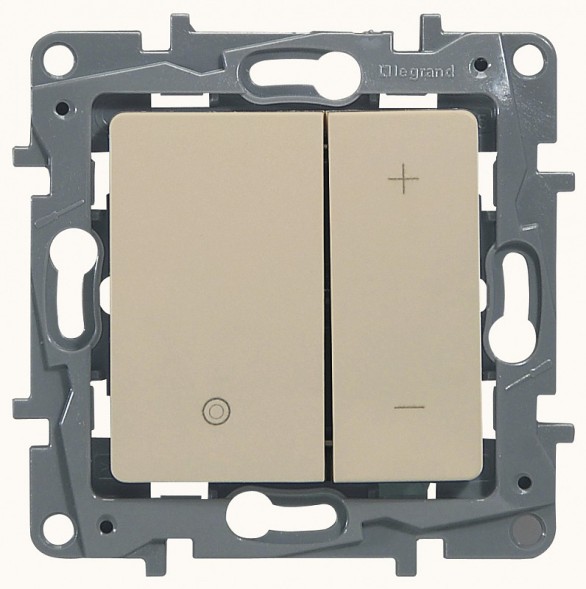 Светорегулятор Legrand Etika слоновая кость нажимной 400 Вт 672318