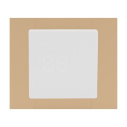 Регулятор теплого пола с модулем WI-FI, TWAW-Белый (ВИД С ШАМПАНЬ РАМКОЙ)