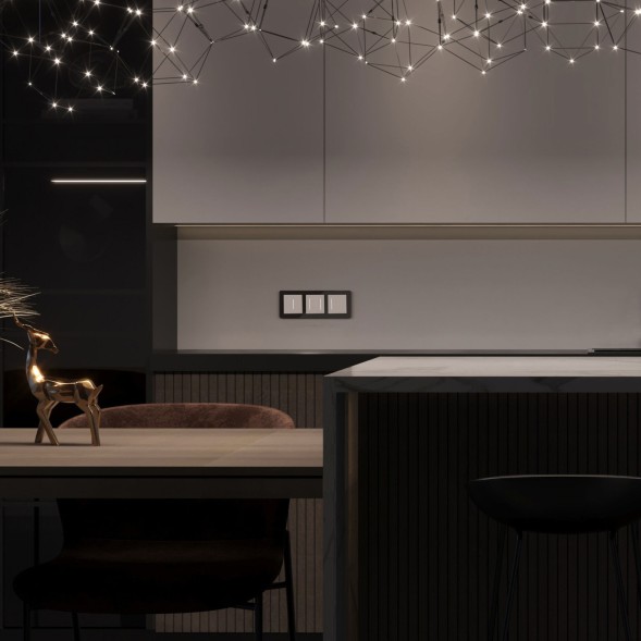 Сенсорный выключатель двухклавишный с подсветкой белый Werkel W4522001