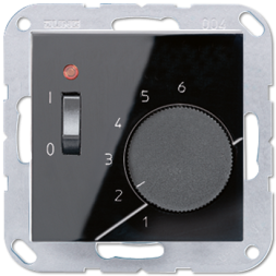 Термостат комнатный Jung A серия Черный 10(4)А TRA231SW