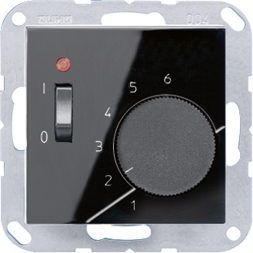 Термостат комнатный Jung A серия Черный 10(4)А TRA231SW