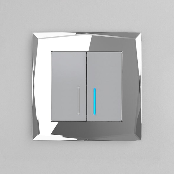 Рамка из стекла на 1 пост Diamant зеркальный Werkel W0011220