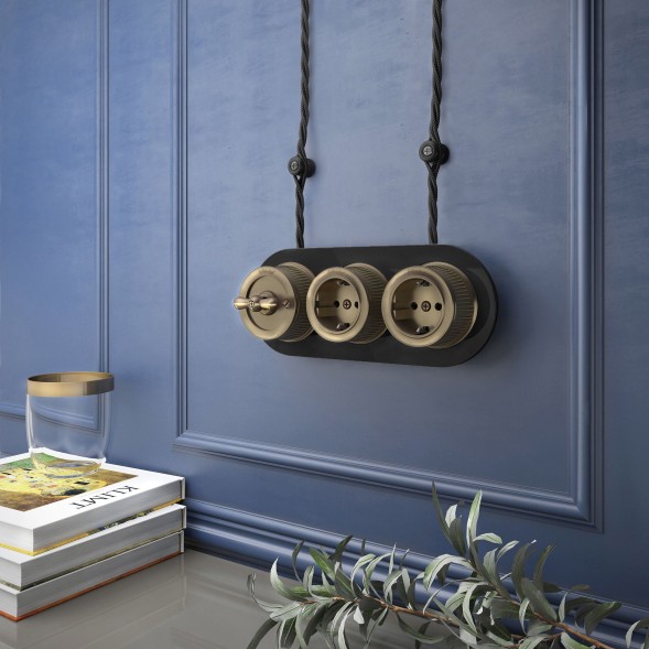 Розетка с заземлением бронзовый ретро Werkel W5771012