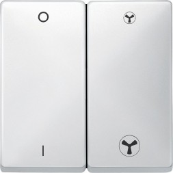 Две клавиши Merten Artec для механизма выкл.вент.белый MTN411919