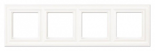 Рамка Jung ECO Profi Deco Белый 4 поста горизонтальная/вертикальная EPD484WW