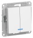 2-клавишный ВЫКЛЮЧАТЕЛЬ с подсветкой, сх.5а, 10АХ, механизм, быстрозажим. клем., БЕЛЫЙ Schneider Electric Art Gallery GAL000153S