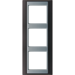 Рамка Jung A Plus Антрацит / Алюминий 3 поста Jung AP583ANTAL