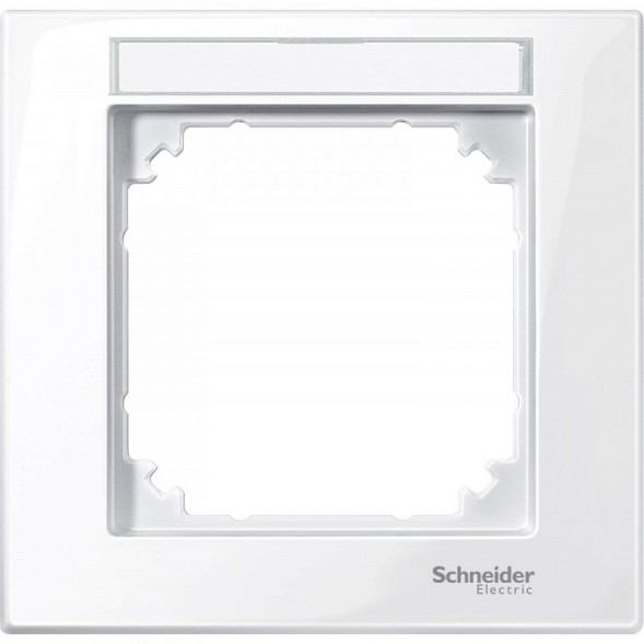 Рамка Merten M-Plan Белый с полем для надписи 1 пост MTN514125