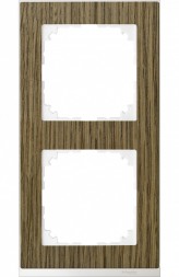 Рамка Merten M-Pure Decor Дуб / Бриллиантовый белый 2 поста MTN4020-3674