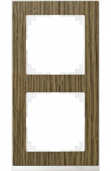 Рамка Merten M-Pure Decor Дуб / Бриллиантовый белый 2 поста MTN4020-3674