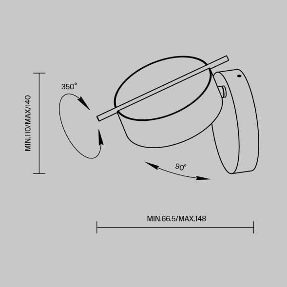 Настенный светильник (бра) Maytoni MOD180WL-L4W3K