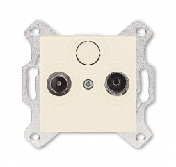 Розетка TV-R ABB Levit слоновая кость оконечная 2CHH083503A6017 5011H-A03503 17W