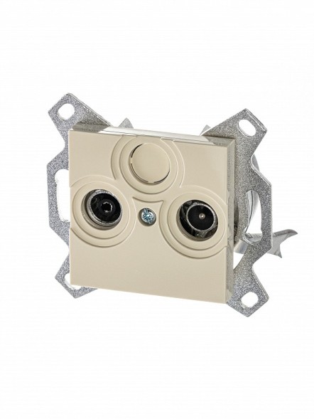 Розетка TV-R ABB Levit слоновая кость оконечная 2CHH083503A6017 5011H-A03503 17W