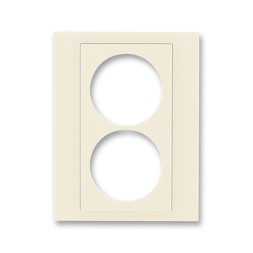 Сменная панель ABB Levit слоновая кость на розетку с заземлением двойную 2CHH132223A8017 ND5513H-A2223 17