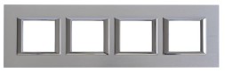 Рамка Bticino Axolute Квадрат Хром 2+2+2+2 модуля HA4802M4HCR
