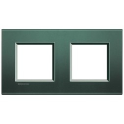 Рамка Bticino LivingLight Квадрат Зеленый шелк 2+2 модуля LNA4802M2PK