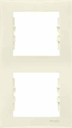 Рамка Schneider Electric Sedna бежевый 2 поста вертикальная SDN5801147