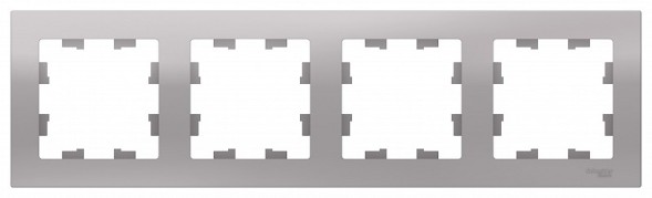 Рамка Schneider Electric Atlasdesign Алюминий 4 поста ATN000304