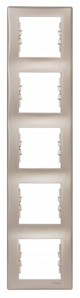Рамка Schneider Electric Sedna Титан 5 постов вертикальная SDN5801568