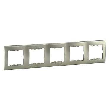 Рамка Schneider Electric Sedna Титан 5 постов вертикальная SDN5801568