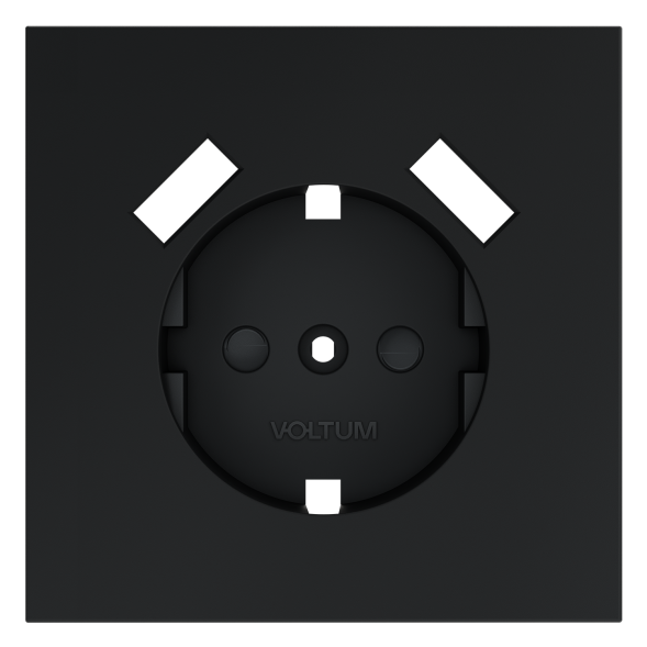 Накладка для розетки с заземлением и защитными шторками, с USB A+A, S70 (графит)