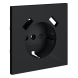 Накладка для розетки с заземлением и защитными шторками, с USB A+A, S70 (графит)