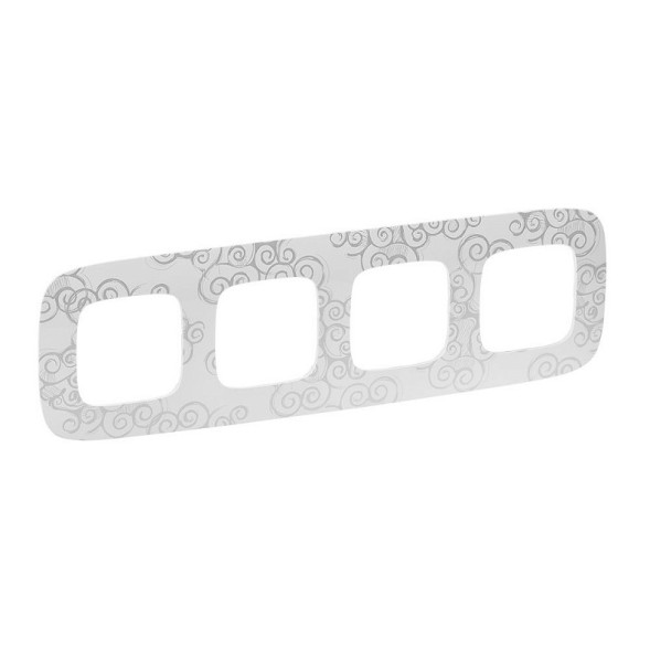 Рамка Legrand Valena Allure Нарцисс хром 4 поста 754344