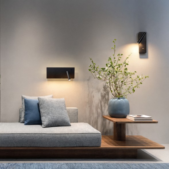 Светильник настенный CHARGELUX, USB-A , 3Вт, 3000К, алюминий, черный