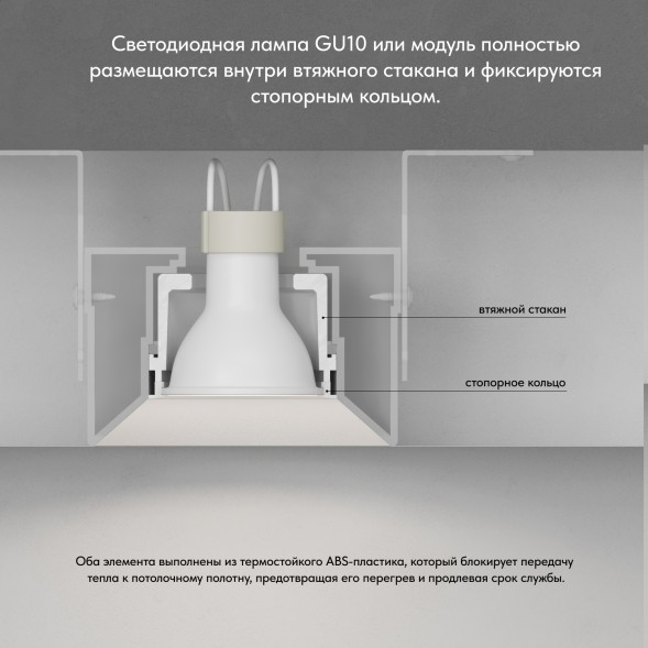 Встраиваемый точечный светильник INVIZ DK2081-WH